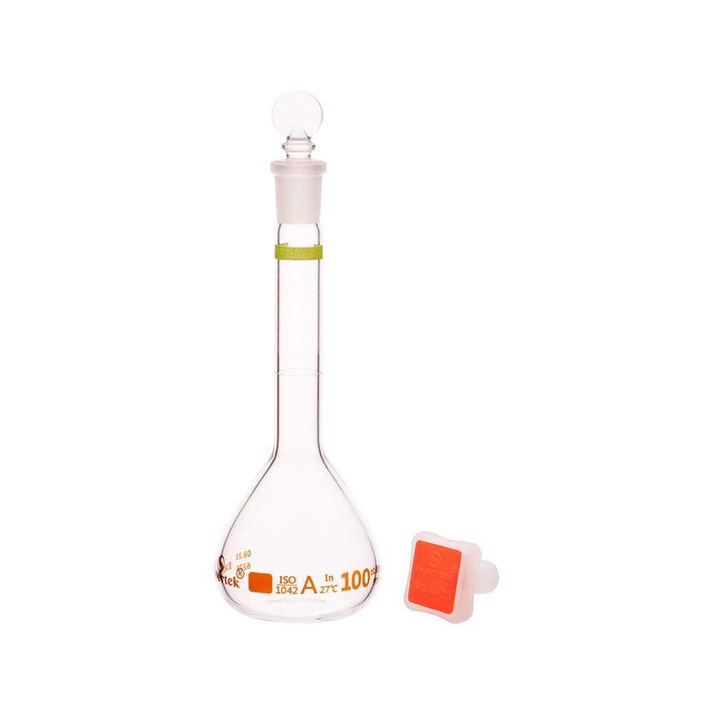 Flask Volumetric, Color Coded, With Interchangeable Glass and Super Stopper™, Class A