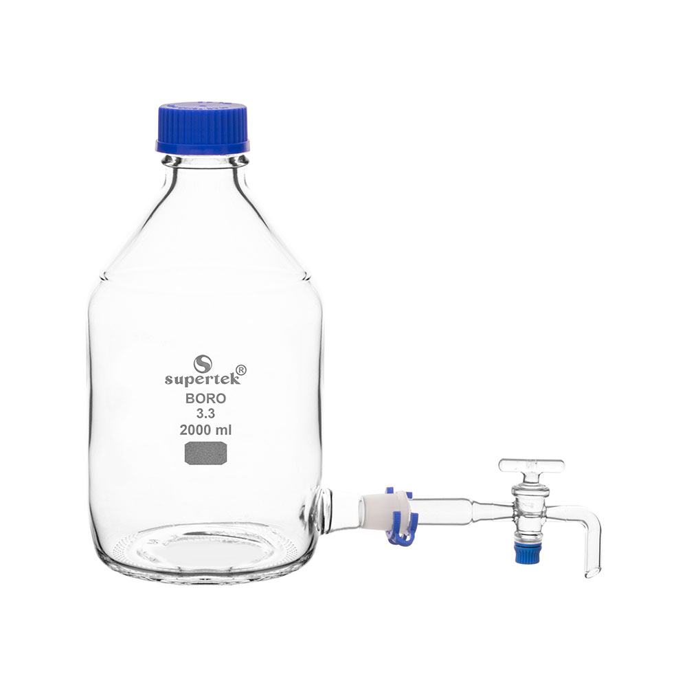 Aspirator Bottle GL 45 Screw Cap and Stopcock