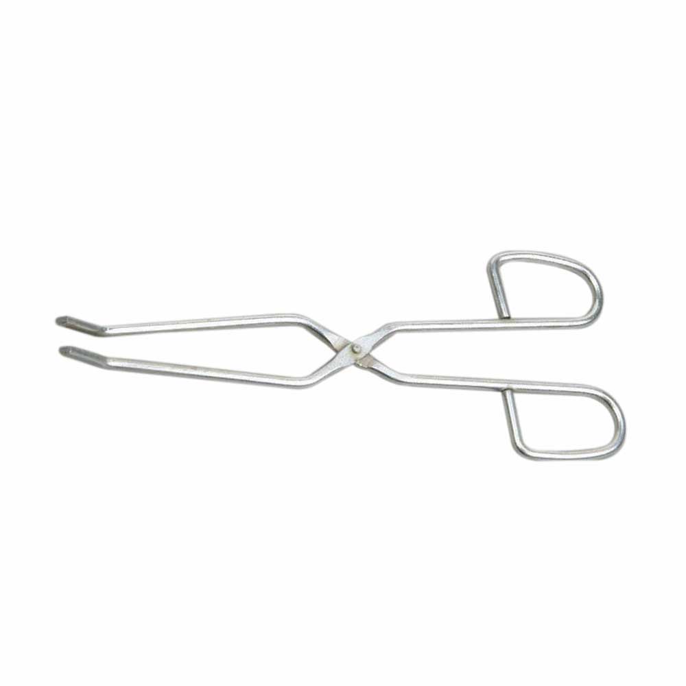 Nickel crucible tongs with groove - Total length/clamp 200/95 mm - Ø of  closed clamp 20 mm 