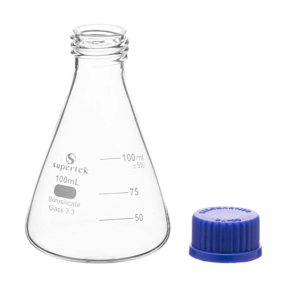 Erlenmeyer Flask (Conical), With Screw Cap